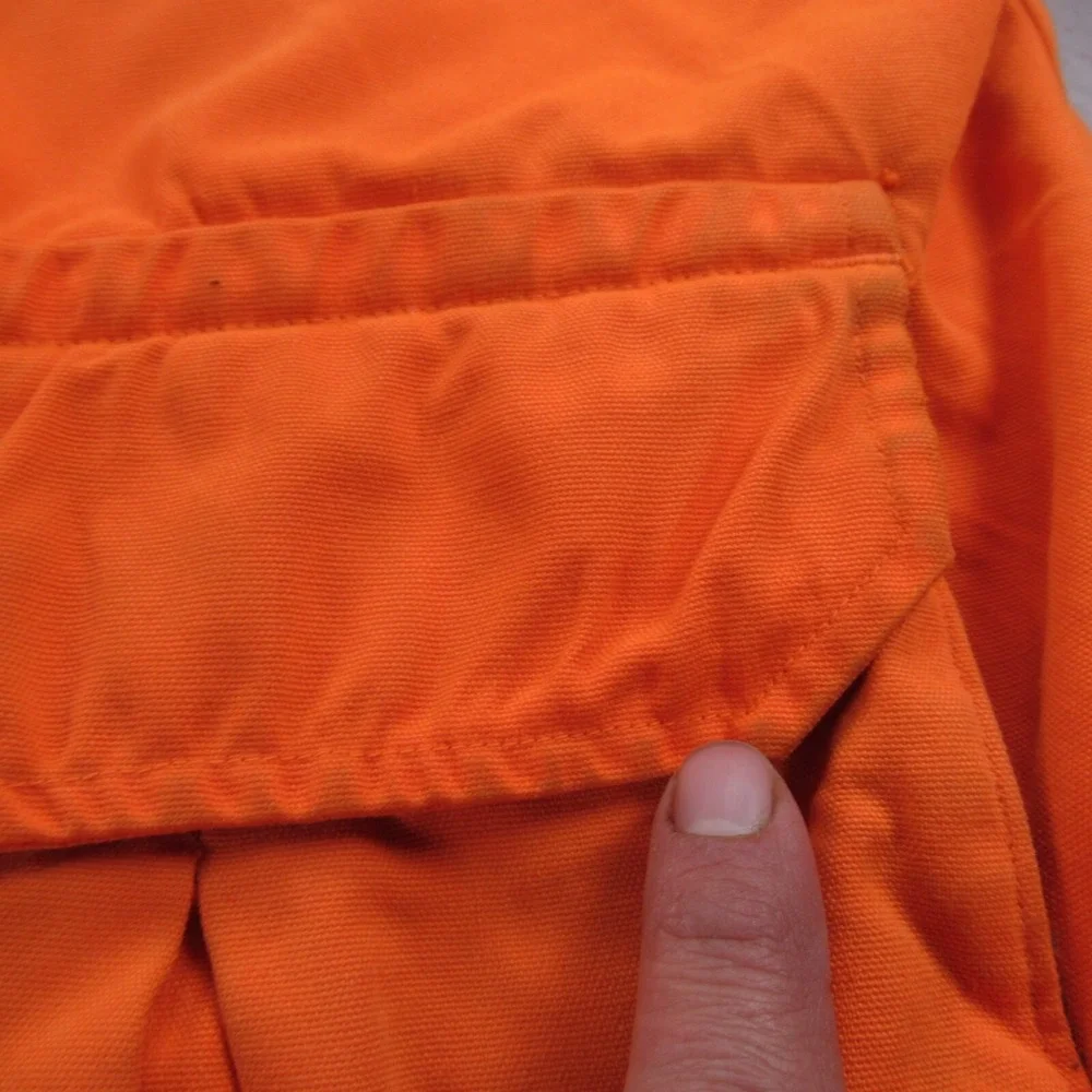 Cabelas Jacket Mens Large Orange Waterproof Insulated Hunting Outdoor VTG 90s